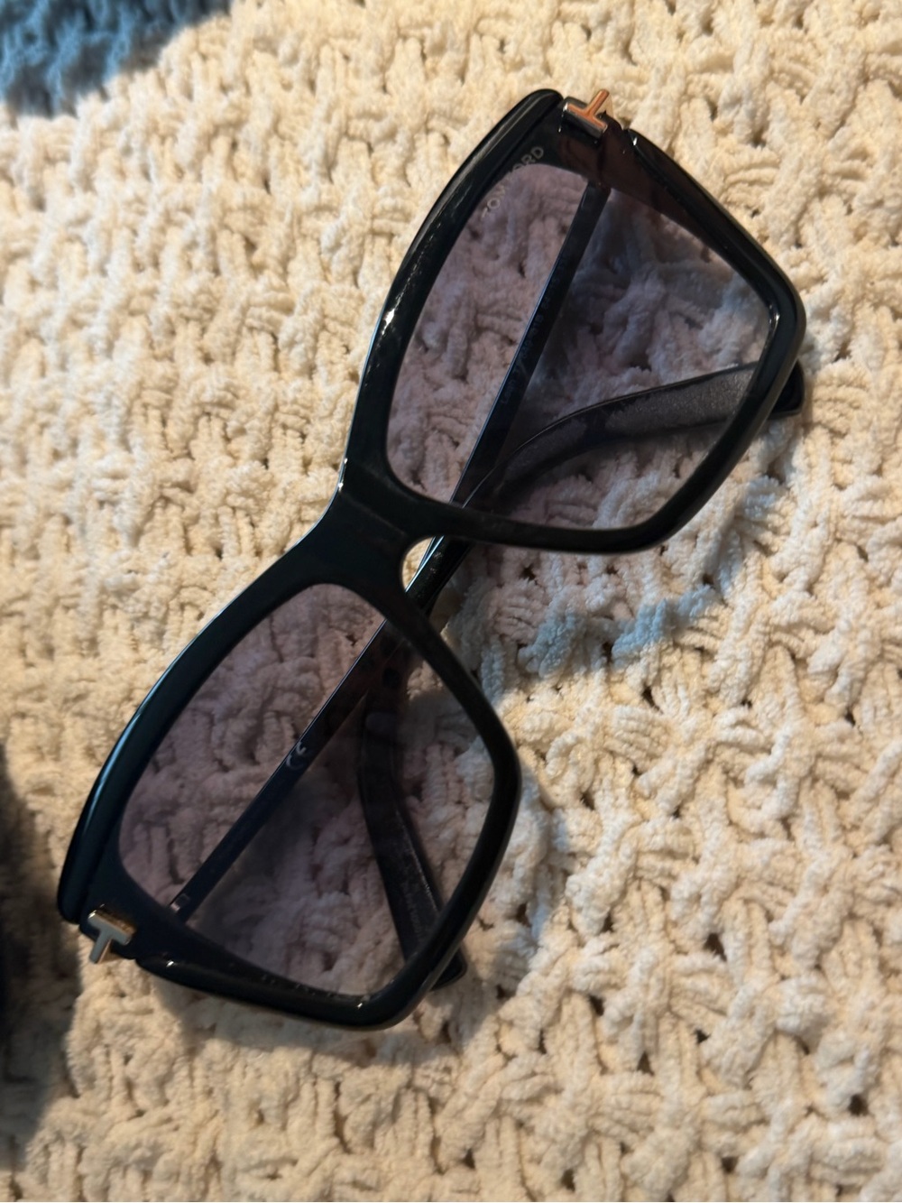 Tom Ford Black Oversized Square Women's Sunglasses